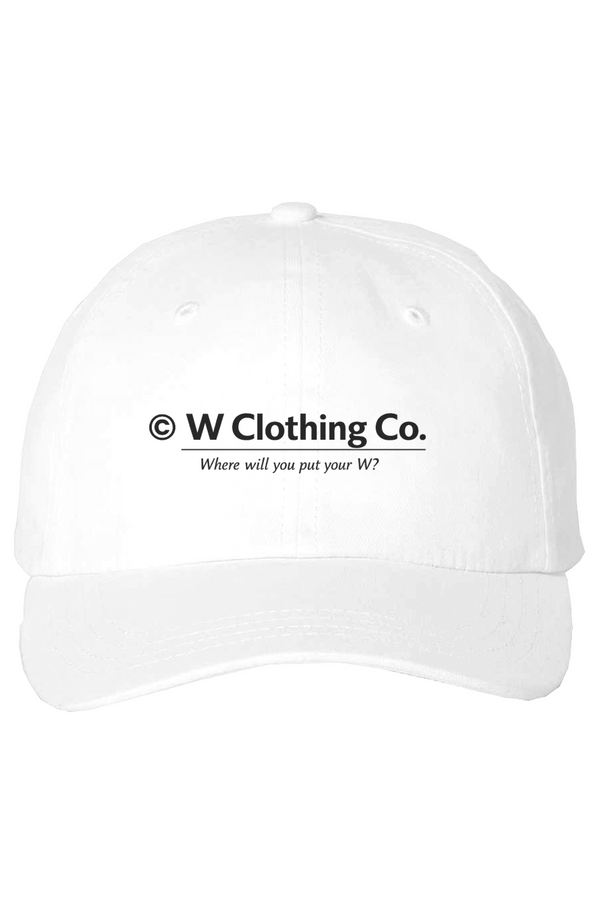 W Clothing Co Logo Baseball Cap - BLACK PRINT