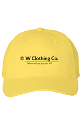 W Clothing Co Logo Baseball Cap - BLACK PRINT