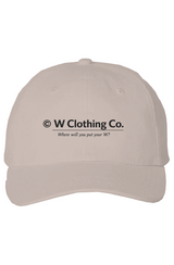W Clothing Co Logo Baseball Cap - BLACK PRINT