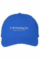 W Clothing Co Logo Baseball Cap - WHITE PRINT