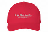 W Clothing Co Logo Baseball Cap - WHITE PRINT