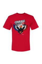 Courage unites us white logo