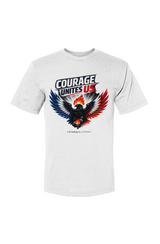 Courage unites us white logo