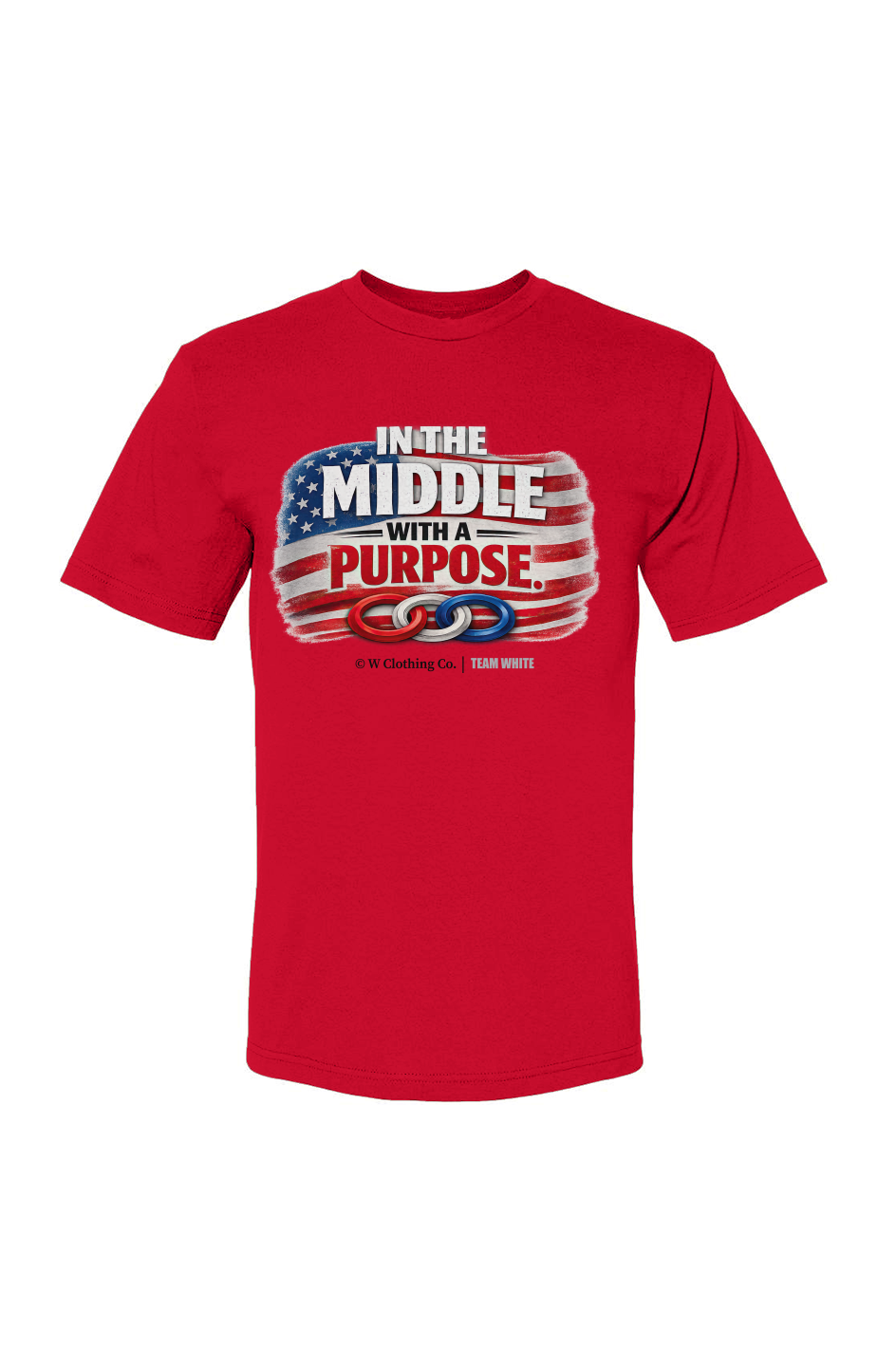 In the middle with a purpose