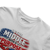 In the middle with a purpose